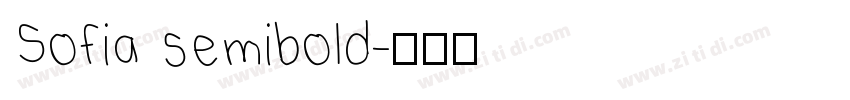 Sofia semibold字体转换